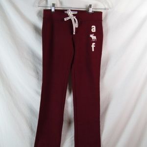 Abercrombie Kids Burgundy Skinny Sweatpants NWT